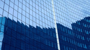 Glass Curtain Wall on a Commercial Building