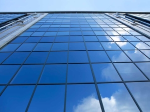 Glass windows on an office buiding